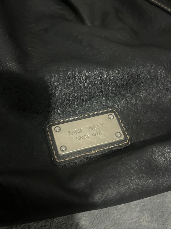 Vintage Klasik Siyah Deri Kadın Çanta - Görsel 5