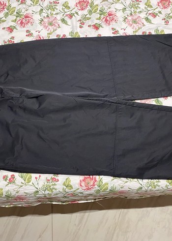 l Beden Siyah paraşüt Kumaş Kadın Pantolon