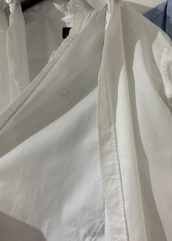 Beyaz Pamuklu Erkek Gömlek, Uzun Kollu - Görsel 5