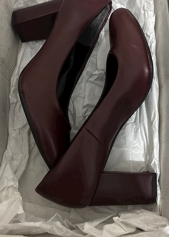 Bordo Stiletto Topuklu Kadın Ayakkabı - Görsel 2