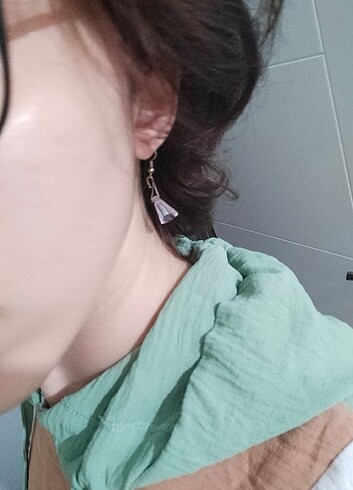 Diğer Açık pembe küpe ve yüzük takımı