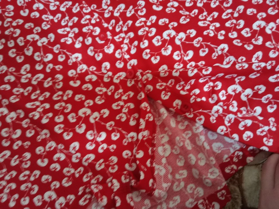 Kırmızı Desenli Uzun Hamile Eteği - Görsel 3