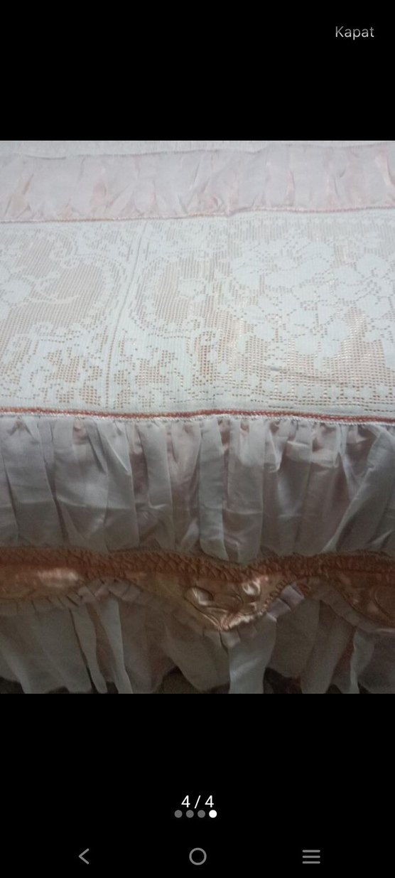 İşlemeli Beyaz Pastel Nevresim Takımı - Görsel 4