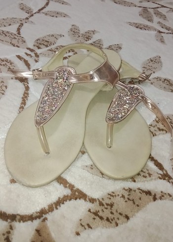 Bej Nakışlı Bohem Kadın Dolgu Topuklu Sandalet - Görsel 3