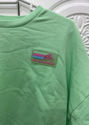 Les Benjamins Kadin Yesil Kisa Kesim Sweatshirt