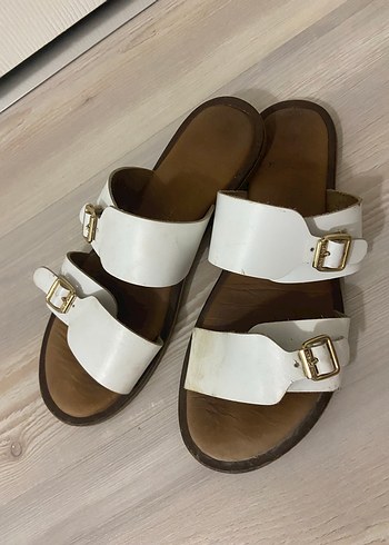 Nine West Tokalı Beyaz Kadın Terlik