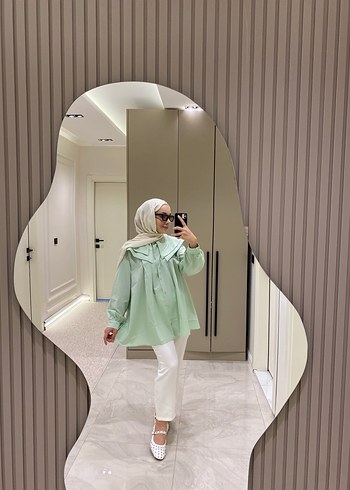 Kadın Loose Fit Midi Tunik - Pastel Sokak Stili