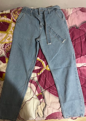 Mavi Jeans Kemerli Rahat Kesim Midi Kot Pantolon