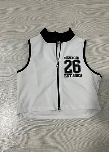 Fermuarlı crop top