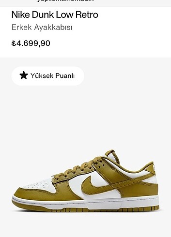 Nike Dunk Olive Renk ayakkabı 