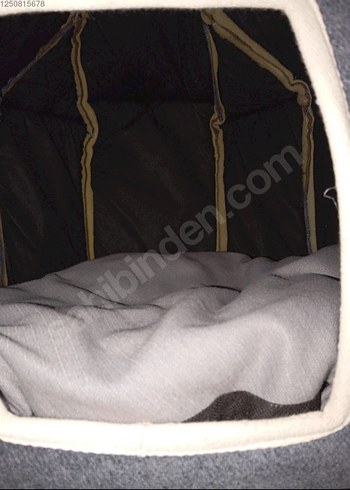 Gri Yumuşak Kumaşlı Kedi Evi - Görsel 4