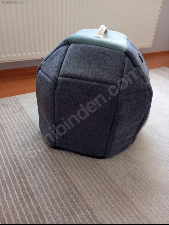 Gri Yumuşak Kumaşlı Kedi Evi - Görsel 3