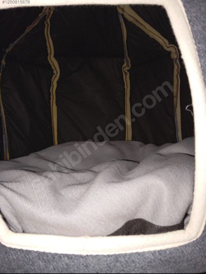 Gri Yumuşak Kumaşlı Kedi Evi - Görsel 4