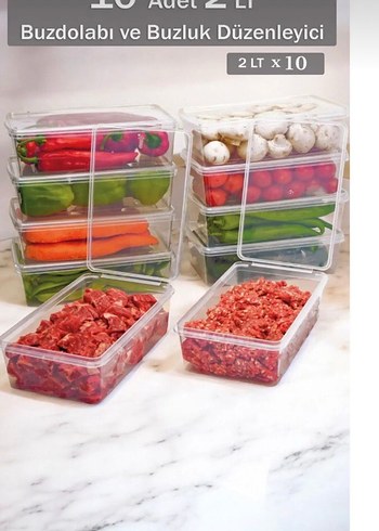 2L Buzdolabı ve Buzluk Düzenleyici 10'lu Set