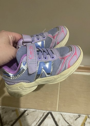 Kızlar için Mor Bağcıklı Cırtlı Sneakers - Görsel 4