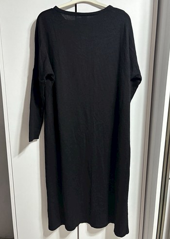 Siyah Uzun Kollu Kadın Uzun hırka - Görsel 3