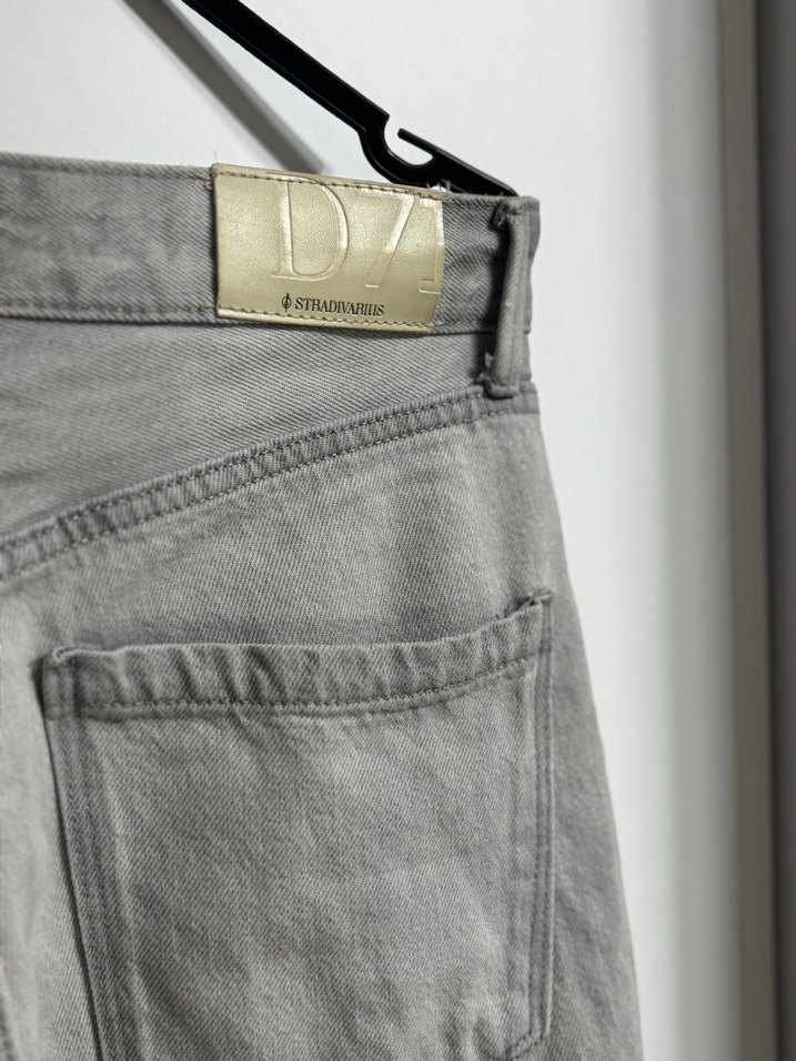 Stradivarius Gri Jean - Görsel 5