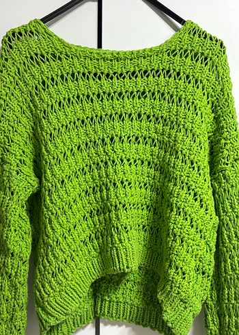 Yeşil Örgü Kadın Kazak - Görsel 2