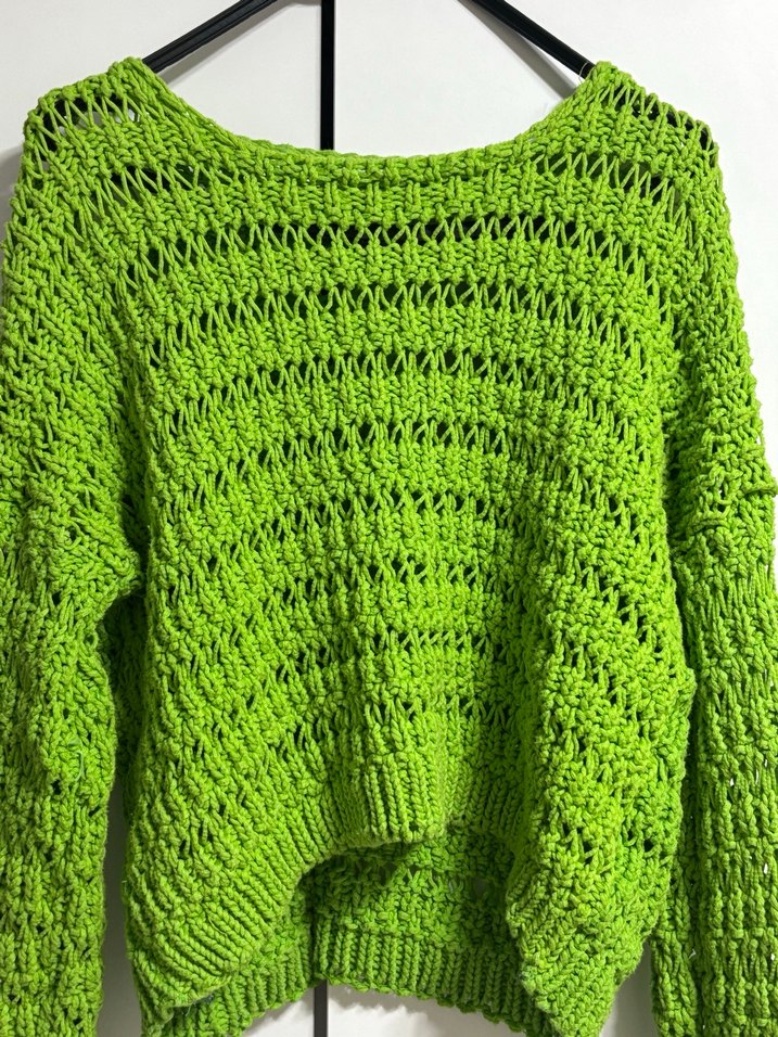 Yeşil Örgü Kadın Kazak - Görsel 2