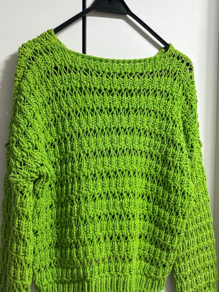 Yeşil Örgü Kadın Kazak - Görsel 4