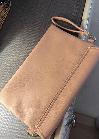 Bej Deri Kadın Portföy Çanta - Görsel 3
