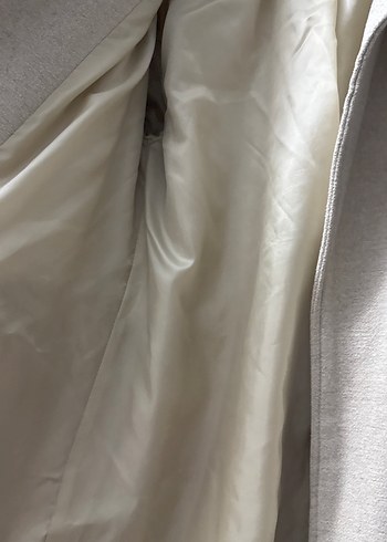 Bej Uzun  Kadın Kaban palto - Görsel 6