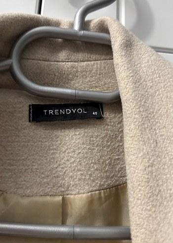 Bej Uzun  Kadın Kaban palto - Görsel 5