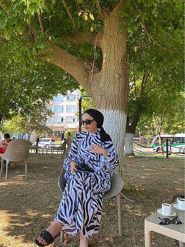 Zebra Desen Elbise
