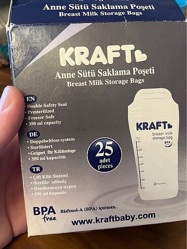  Beden Süt saklama poşeti