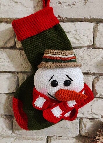  Beden haki Renk Amigurumi yeni yıl çorapları 