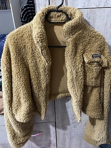 Peluş Crop Ceket
