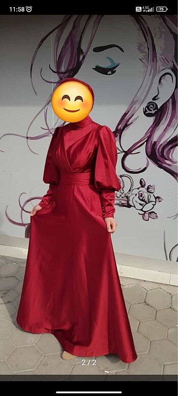 Diğer Bordo Abiye Elbise