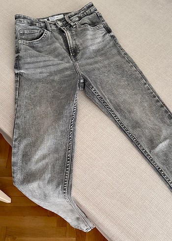 BERSHKA Gri Kadın Denim skinny Jean Pantolon