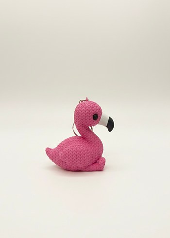 Pembe Flamingo Figürlü Anahtarlık Charm - Görsel 4
