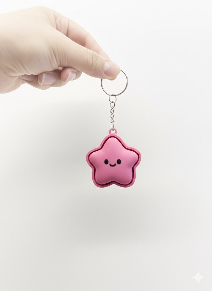 Yıldız ses çıkaran clicker Anahtarlık - Görsel 5