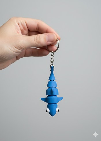 Hareketli Köpek Balığı Anahtarlık - Görsel 4