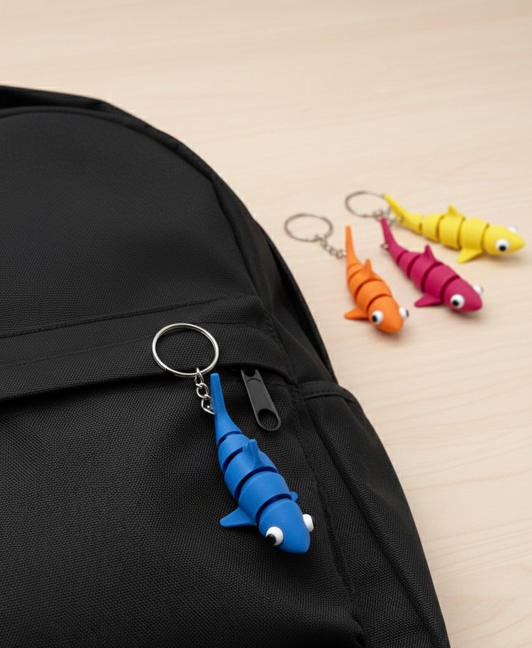 Hareketli Köpek Balığı Anahtarlık - Görsel 2