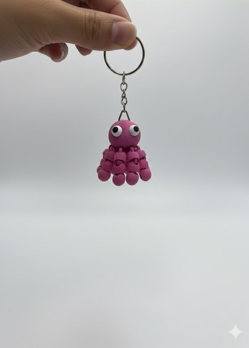 Hareketli kollarıyla Ahtapot Anahtarlık - Görsel 4