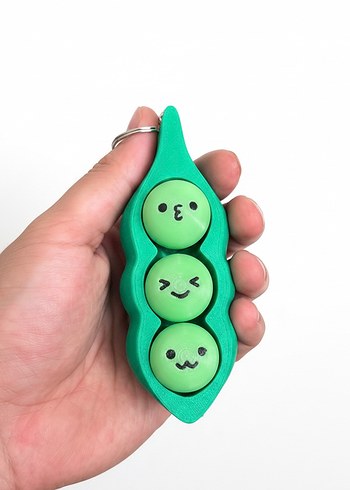 Düğmeli Renkli Bezelye Anahtarlık - Görsel 2