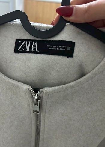 Gri Fermuarlı Kadın Ceket ZARA - Görsel 2