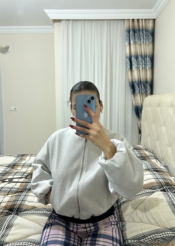 Gri Fermuarlı Kadın Ceket ZARA - Görsel 4