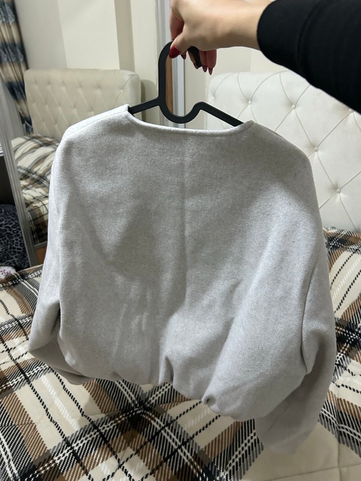 Gri Fermuarlı Kadın Ceket ZARA - Görsel 3