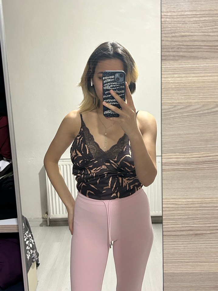 ZARA Pastel Pembe Kadın Eşofman Altı - Görsel 3