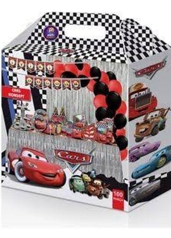 Cars konsepti kutulu set 100 parça 
