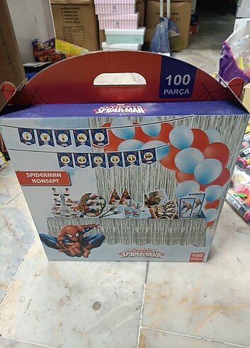 Spiderman konsepti kutulu set 100 parça 