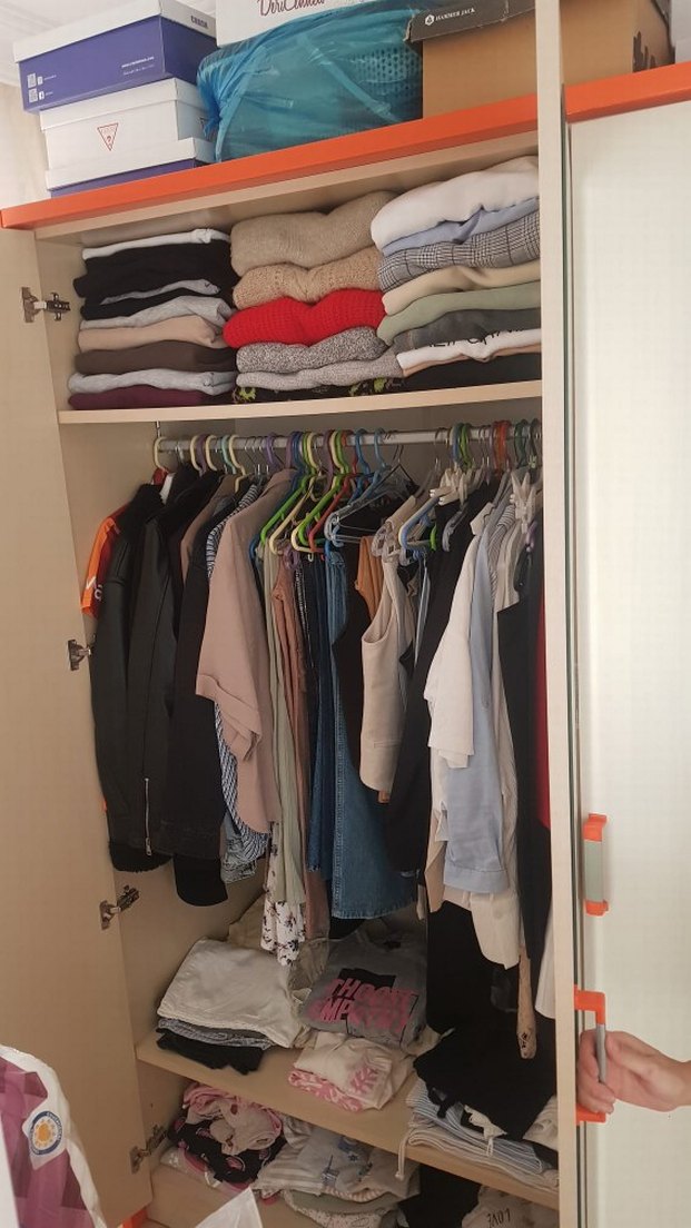 Ayna Kapaklı Turuncu Çocuk Gardırop - Görsel 2