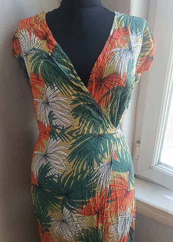 Bohem Çok Renkli Uzun V Yaka pareo - Görsel 2