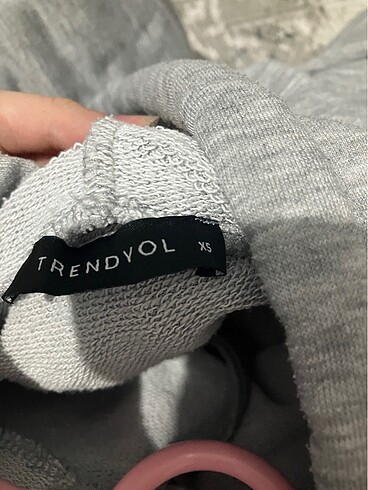 xs Beden Gri sweatshirt trendyomilla