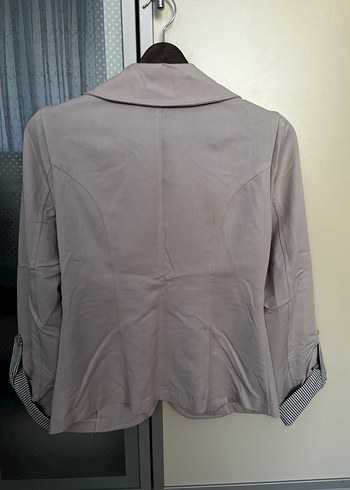 Diğer Bej Düğmeli Kadın Blazer Ceket