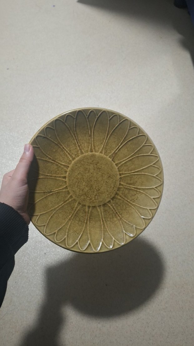 gorbon ışıl el yapımı seramik tabak yağ yeşili,zeytin yeşili.. - Görsel 2